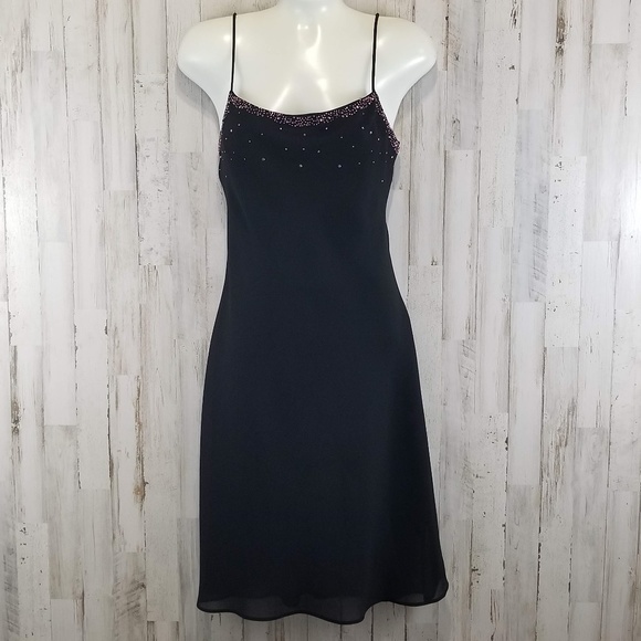 Jump Apparel Co by Wendye Choitin Juniors Dress 7/8Black Pink Rhinestones X3 - Picture 1 of 6